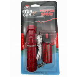 Red Rhinestones Lipstick & Pepper Spray Combo (48/1/20*16*11/20) Red Rhinestones Lipstick & Pepper Spray Combo (48/1/20*16*11/20)