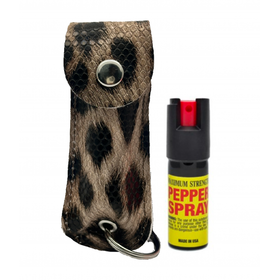 Cheetah Print Cheetah 1/2 oz Keychain Pepper Spray (200/24X14X18/28)