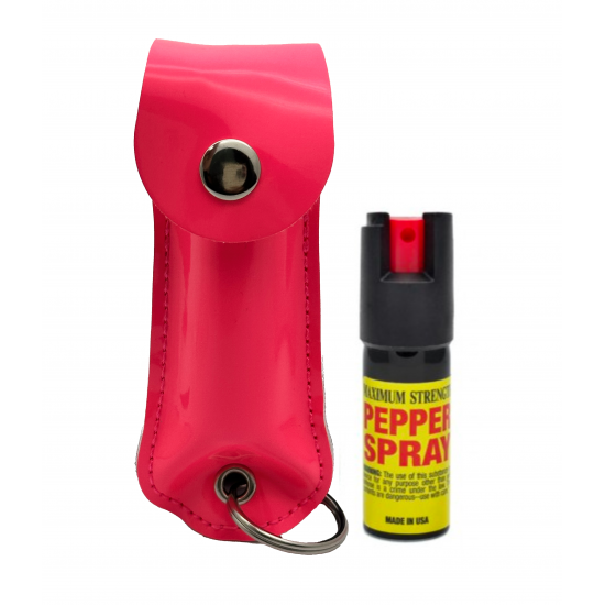 Pink Cheetah 1/2 oz Keychain Pepper Spray (200/24X14X18/28, 100/24X14X9/14)