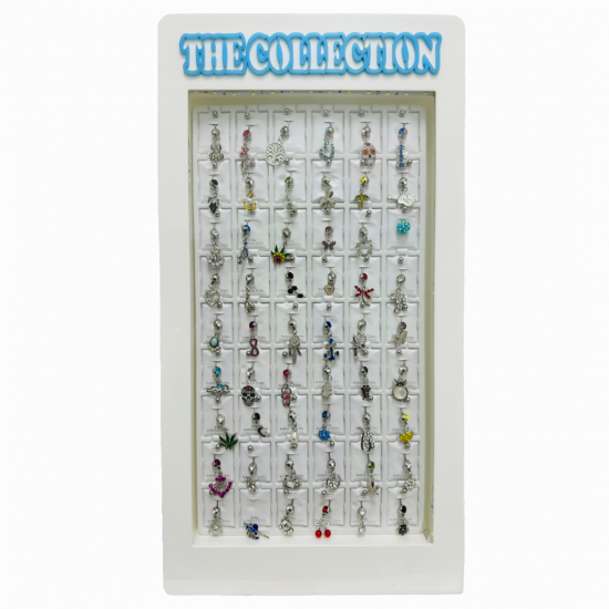 Body Jewelry Single Card Display White (Earring Card Included)(2/1/27*14*8/10)