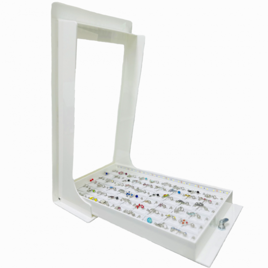 Body Jewelry Single Card Display White (Earring Card Included)(2/1/27*14*8/10)