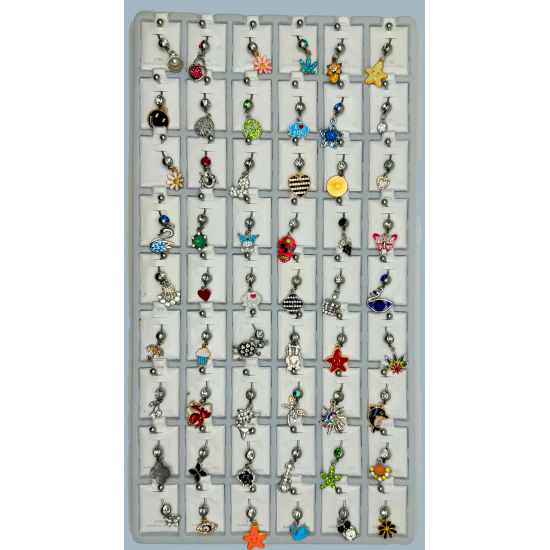 Belly Buttons Piercing Jewelry Mix 54 Pcs/card (50/cs)