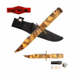 8.5" Survival Knife with Nylon Sheath (60/1/17*16*10/34) (RT-9009PYC)
