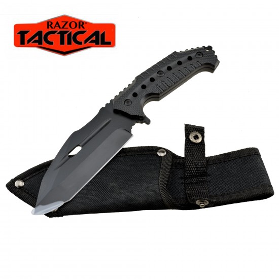 9'' BLACK HUNTING KNIFE WITH SHEATH