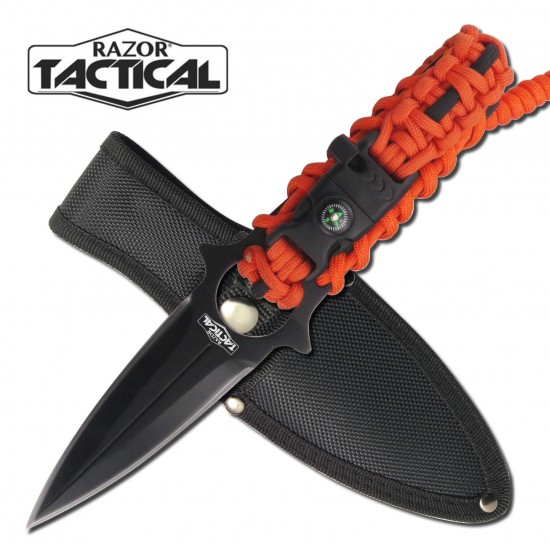 8.5" SURVIVAL KNIFE WITH PARACORD, COMPASS AND WHISTLE