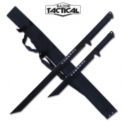Black 28" & 18" Machete Set with Sheath {12/6/30*7*13/30}