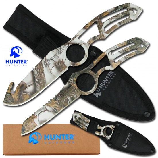 ** Discontinued ** Camo 2 Piece Gut Hook Hunting Set