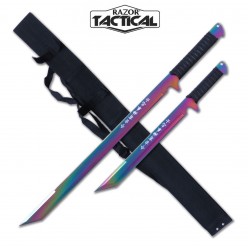 Rainbow 28" & 18" Machete Set with Sheath {12/6/30*7*13/30}