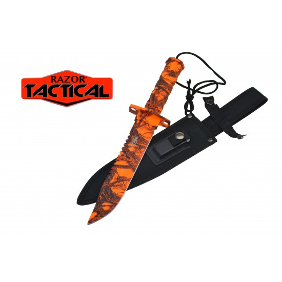 Orange Camo 14.5'' Survival Knife with Kit and Sheath (24/12/17*15*13/37)