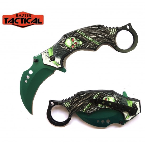 Green Action Assist Knife ABS Handle  (120/12/13*11*18/40LB)