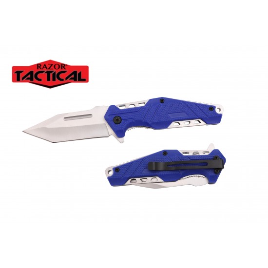 ** Discontinued ** Spring Assist Knife, 4.5" Closed Blue (120/12/12*8*17/36)