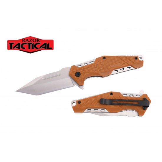 ** Discontinued ** Spring Assist Knife, 4.5" Closed Brown (120/12/12*8*17/36)