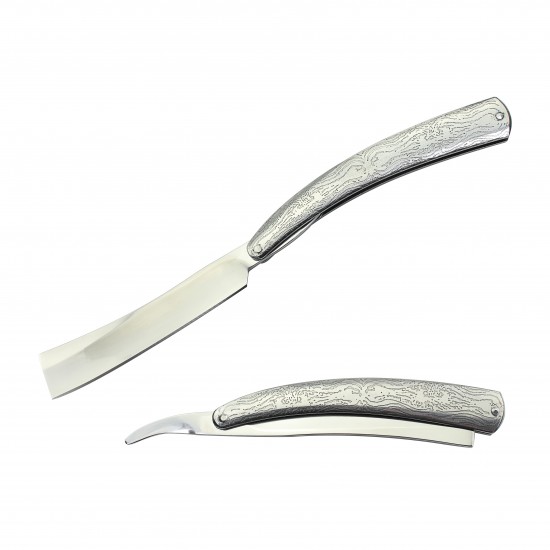 7.25" Closed Straight Razor Knife Titanium Coated (100/10/17*11*10/41)