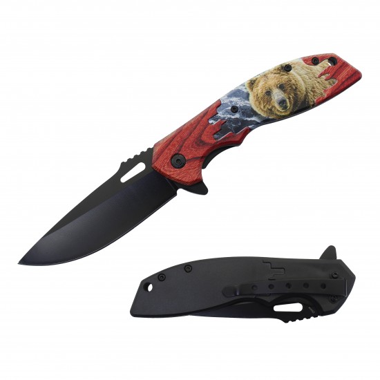 Bear Assisted Knife w/ABS Handle 8.25" overall. (120/12/11*8*17/37)