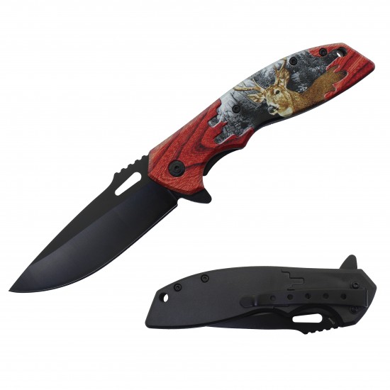 Deer Assisted Knife w/ABS Handle 8.25" overall. (120/12/11*8*17/37)