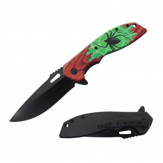 Spider Assisted Knife w/ABS Handle 8.25" overall. (120/12/11*8*17/37)