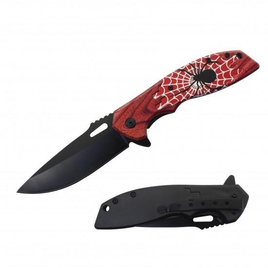 Spider Assisted Knife w/ABS Handle 8.25" overall. (120/12/11*8*17/37)