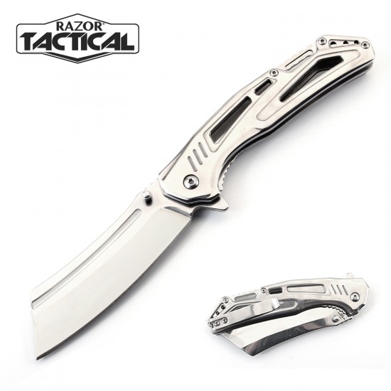 Spring Assist knife Silver Ti Coated (60/12/13*7*11/25)