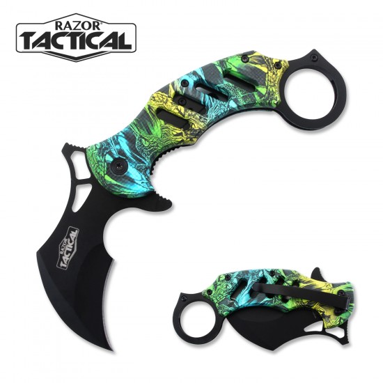  Karambit Assisted Knife Green Handle (120/12/16*13*12/42)