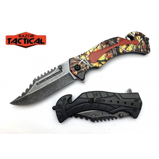 Red Camo Assist Knife ABS Handle (120/12/13*9*17/42)