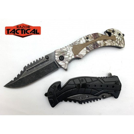 Snow Camo Assist Knife ABS Handle (120/12/13*9*17/42)