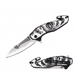 Black Spring Assist Knife, Alum Handle 4.75" (120/12/12*9*16/40)