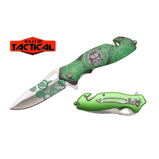 RT-7123GN Spring Assist Knife, 4.5" Closed  (120/12/12*9*17/45)