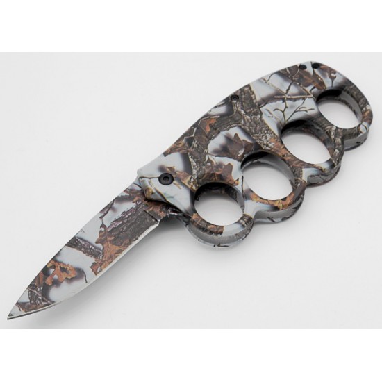 SNOW CAMO Action Assist Finger Guard Knife 4.5"  (100/10/17*12*11/40)