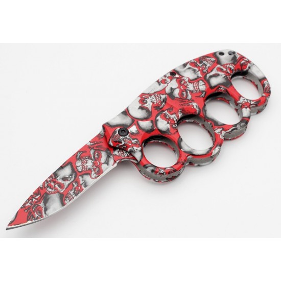 SKULL  Action Assist Finger Guard Knife 4.5" (100/10/17*12*11/40)