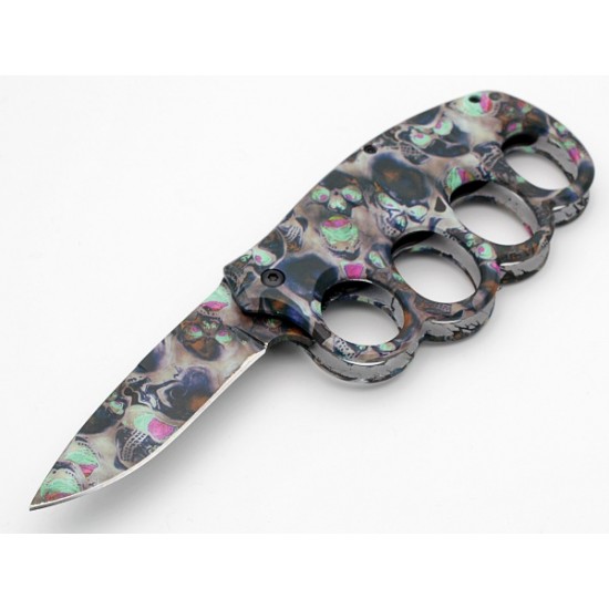 SKULL Action Assist Finger Guard Knife 4.5" (100/10/17*12*11/40)