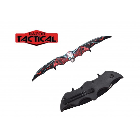 Skull BAT Double Blade Knife 13.5" Overall (72/12/15*10*12/41)