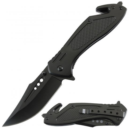 Assisted Knife Black Titanium Handle. (60/12/9*6*16/33)