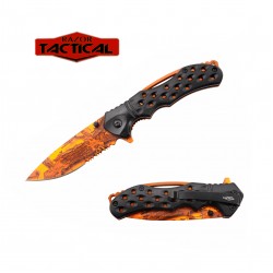 ** Discontinued ** Orange Camo Blade Knife w/ABS Handle NO SPRING  (120/12/12*9*16/38)