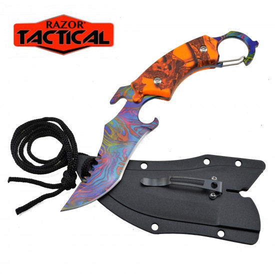 Tactical Combat Karambit Knife Bowie Knife Fixed Blade Knife W/sheath