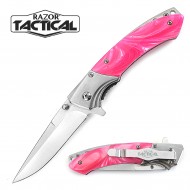 Pink Pearl Assist Knife 4.5'' Stainless Steel Handle (120/12/12*9*16/40)