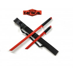 Red 28" & 18" Machete Set with Sheath {12/6/30*7*13/30} Red 28" & 18" Machete Set with Sheath {12/6/30*7*13/30}