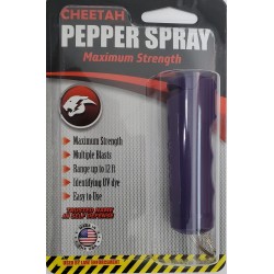 Cheetah 1/2 oz Purple Hard Shell FLIP TOP Key chain Pepper Spray (200/24X14X18/31) Cheetah 1/2 oz Purple Hard Shell FLIP TOP Key chain Pepper Spray (200/24X14X18/31)