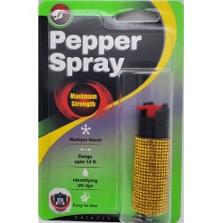 Cheetah Gold Rhinestones 1/2 oz Keychain Pepper Spray (200/24X14X18/30) Cheetah Gold Rhinestones 1/2 oz Keychain Pepper Spray (200/24X14X18/30)