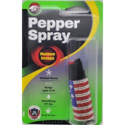 Cheetah USA Flag Rhinestones 1/2 oz Keychain Pepper Spray (200/24X14X18/30) Cheetah USA Flag Rhinestones 1/2 oz Keychain Pepper Spray (200/24X14X18/30)