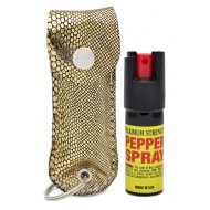 Gold Snake Skin Cheetah 1/2 oz Keychain Pepper Spray (200/24X14X18/28)