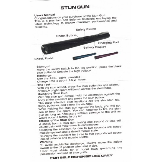 PEN STUN GUN BLACK (100/CS) PEN STUN GUN BLACK (100/CS)