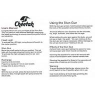 Cheetah Mega Force Flashlight Stun Gun, Black (50/1/17-10-15/26))