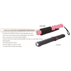Cheetah Baton Flashlight Stun Gun, Pink Cheetah Baton Flashlight Stun Gun, Pink