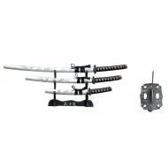 White 3 Pcs Samurai Sword Set, 40" Overall (6CS/42*13*12/38)
