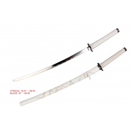 White  Samurai Sword Satin Finished Full Size, No Stan (10/-/41*7*17/27)