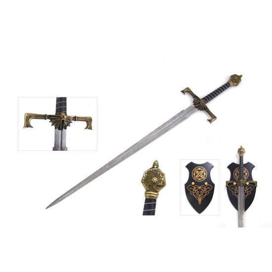 Gold Sword 42.5" Overall with Wall Plaque (6/47*11*16/27)