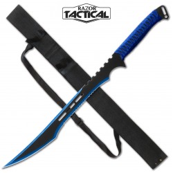 BLUE 27'' MACHETE WITH SHEATH (20/10/29*15*9/36) BLUE 27'' MACHETE WITH SHEATH (20/10/29*15*9/36)