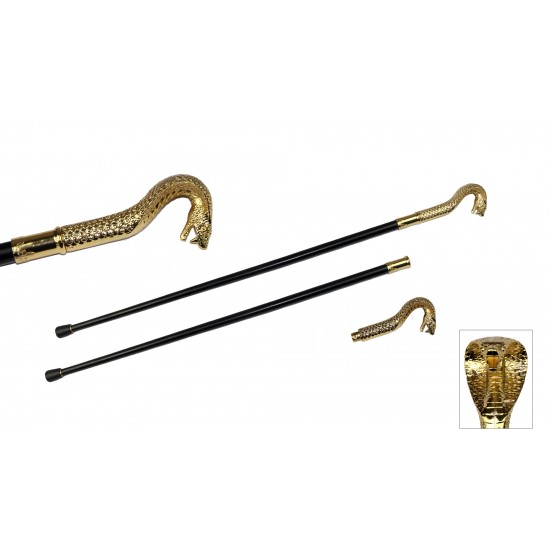 COBRA CANE SWORD 37'' GOLD COLOR (24CS/1/38*17*11/38)