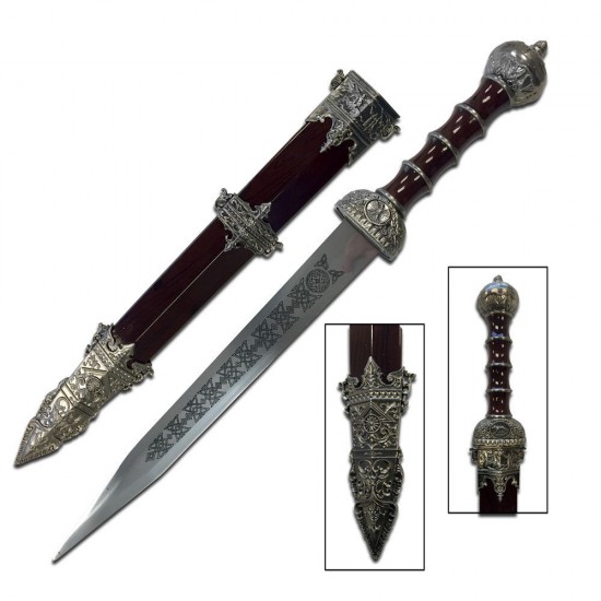 GLADIATOR  SWORD 32.28 '' WITH SCABBARD (8/1/34*14*11/45)