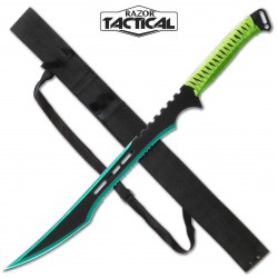 GREEN 27'' MACHETE WITH SHEATH (20/10/29*15*9/36) GREEN 27'' MACHETE WITH SHEATH (20/10/29*15*9/36)